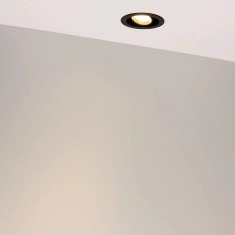 Встраиваемый светильник светодиодный MS-VORTEX-BUILT-R90-12W Warm3000 (BK-BK, 40 deg, 230V) (Arlight, IP20 Металл) 043481