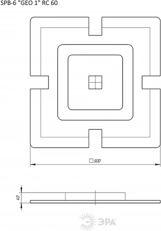 Потолочный светильник светодиодный с пультом регулировкой цветовой температуры и яркости ЭРА SPB-6 GEO 1 RC 60 (220V)