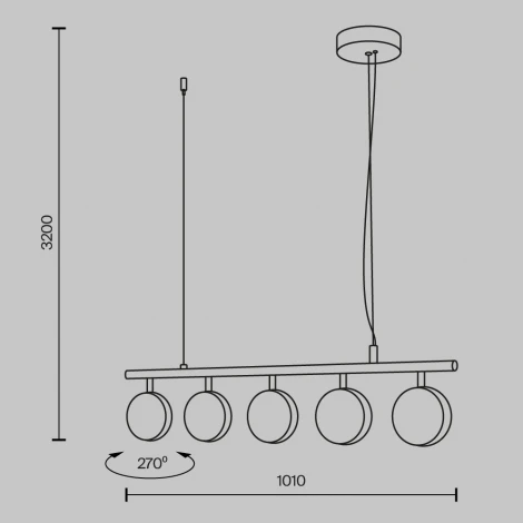 Подвесной светильник Maytoni Mind MOD299PL-L48BC3K (LED, 220V, на тросе)