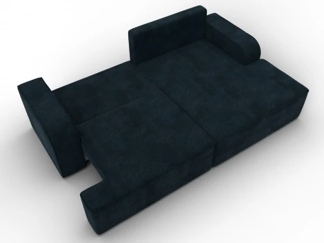 Диван угловой Лига-120 угол правый (ДСП,Брус,Фанера,ЛДС,Велюр/Графит) Лига Диванов 137291