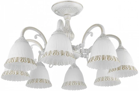 Потолочная люстра на штанге Arte Milano AM347410 347410/8 WT+G (220V)