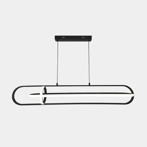 Подвесной светодиодный светильник с таймером Escada Orbital 10255/3LED 65Вт, с ПДУ, металл/силикон, черный (220V, на проводе)