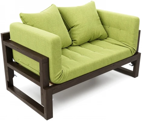 Кушетка Arsko Амбер венге зеленая рогожка