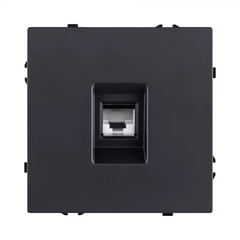 Розетка телефонная RJ11 черный матовый Kollinger Eclipse EC-019BK