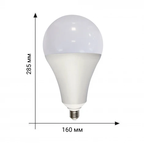 Лампа светодиодная, матовая, белый свет 4000K Volpe Norma LED-A160-65W/4000K/E27/FR/NR картон