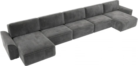 Диван п-образный Лига-048 НПБ МегаЛонг Лига Диванов (Велюр) арт.128332