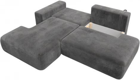 Диван угловой Лига-036 НПБ Модерн левый угол Лига Диванов (Велюр) арт.127777L