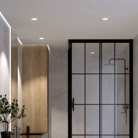 Светильник встраиваемый светодиодный IP44 Elektrostandard Arco 15274/LED 12W 4000K белый IP44