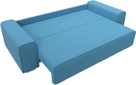 Диван прямой Лига-029 (Голубой/Рогожка) Лига Диванов арт.123324