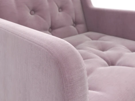 Кресло Arsko Айверс сосна розовый шенилл