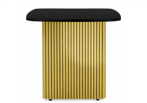 Кухонный стол Notta Бавария B 160 х 90 черная пленка шагрень / золото