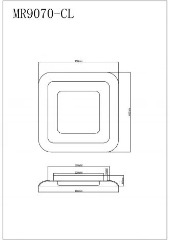 Потолочный светодиодный светильник MyFar Sao MR9070-CL (регулировка яркости, 220V, пульт управления, круглые)