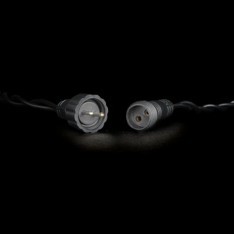 Гирлянда Нить 10м Зеленая 24В, 100 LED, Провод Черный ПВХ, IP54