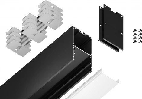 Алюминиевый профиль накладной/подвесной "Profile System" для светодиодной ленты до 32,8мм Ambrella Illumination GP3000BK