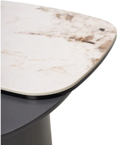 Стол кофейный ARVID PANDORA  керамика на стекле/ окрашенный МДФ / темно-серый МДФ каркас ®DISAUR (арт.626M05806)