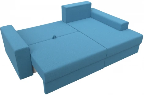 Диван угловой Майами правый угол (Голубой/Рогожка) Лига Диванов арт.121160