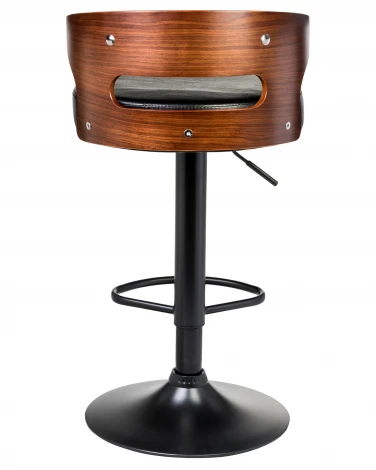 Набор 2 шт стул барный DOBRIN FRED BLACK (коричневое дерево, чёрный)