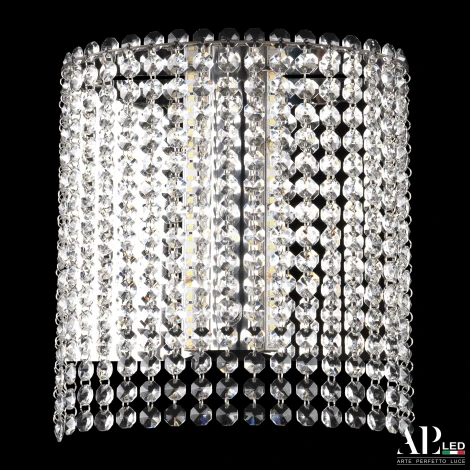 Бра светодиодное APL LED Sicilia SH500.B5.25-27.A.Ni.4000 (220V, хрусталь)
