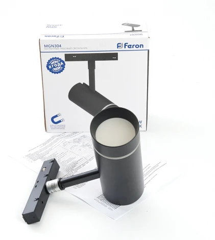 Трековый светодиодный светильник Feron MGN304 41951 низковольтный 10W 48V