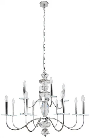 Подвесная люстра Newport 3870 3878+4/С nickel (220V, на цепи, свеча)