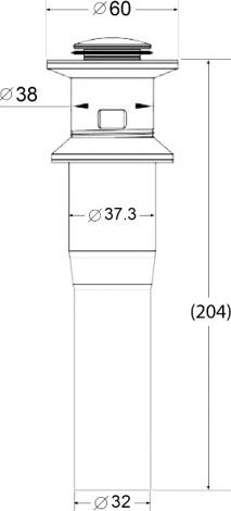 Донный клапан для раковины BelBagno BB-PCU-02-IN