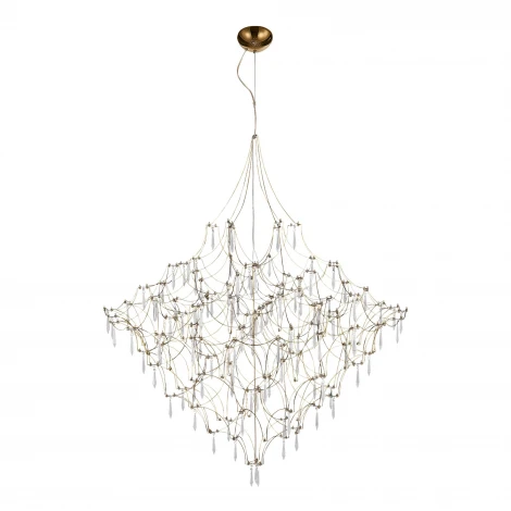 Подвесная люстра светодиодная ST Luce Граветта SL6601.203.114 Золотистый/Прозрачный LED 114*0,5W 3000K