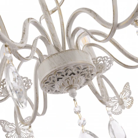 Подвесная люстра Arte Milano AM346179 346179/6 WT+SL (220V, подвески, на цепи, подсвечник, свеча)