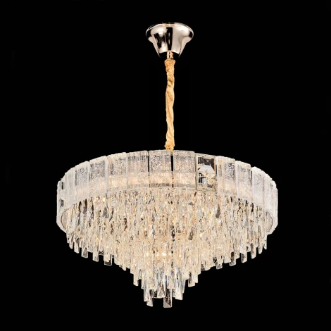 Подвесная люстра Lussole Napa LSP-8926 (220V, хрусталь, на цепи, круглые)