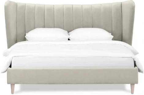 Кровать Queen II Agata L ОГОГО (арт.574730), (Ткань/Белый)