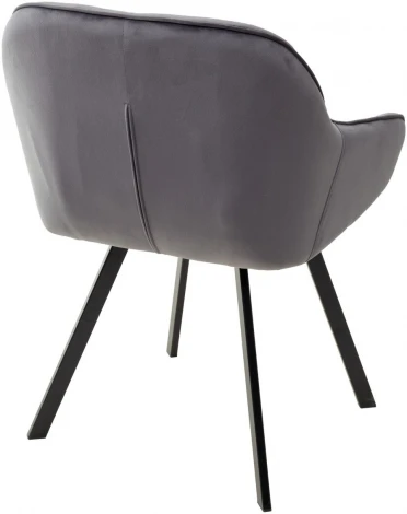 Стул GALE 360 град. поворот. BLUVEL-14 GREY, велюр/ черный каркас, М-City