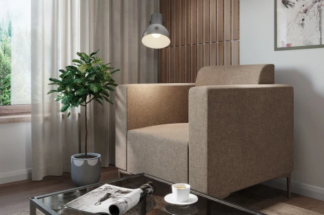 Кресло Arsko Ник бежевая рогожка