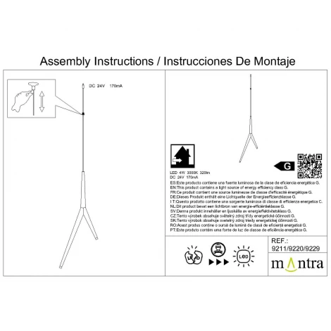 Подвесная люстра Mantra Arrecife 9364+9229 (5L)