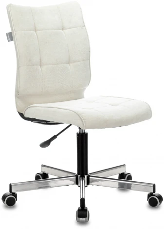 Кресло Бюрократ CH-330M молочный Velvet 20 крестовина металл хром