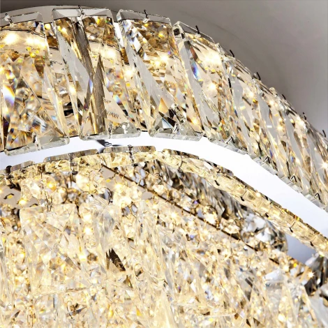 Потолочная люстра светодиодная хрустальная с пультом и управлением смартфоном с регулировкой цветовой температуры LED4U L031-500