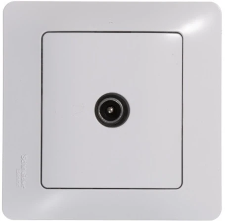 ТВ-розетка встраиваемая проходная (белый) Systeme Electric Glossa GSL000192