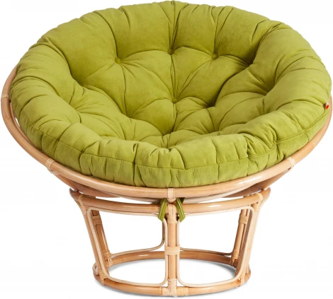 Кресло "PAPASAN ECO"  P115-1/SP STD / c подушкой, ремешками (Светлое дерево)