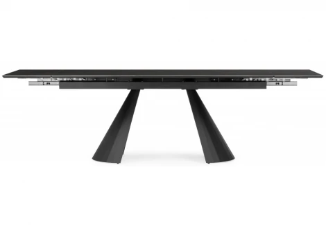 Керамический стол Шелтон 180(260)x90 massa ink gray / черный 621512