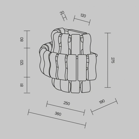 Бра Maytoni Boulder MOD538WL-02MG