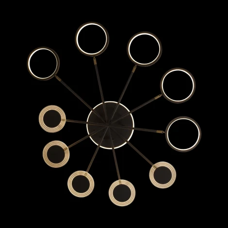 Потолочная люстра на штанге Megan 10164M Black (LED, 220V, круглые, кольцо)