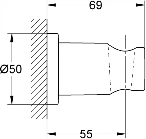 Настенный держатель Grohe Rainshower 27074000
