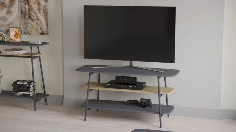 Тумба под ТВ Калифорния Юкон Графит/дуб сонома 9557096301