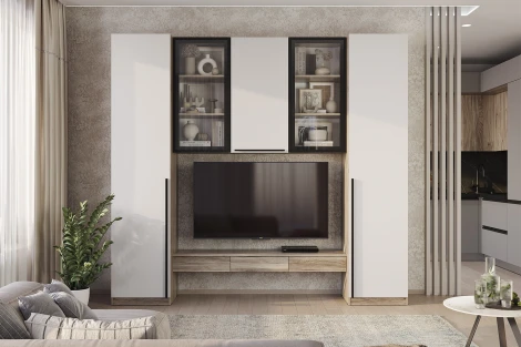 Пенал БТС Урбан ПН-01, Дуб смоки, Кашемир