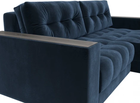 Диван угловой с декором Лига-049 НПБ Лига Диванов (Велюр) арт.128473