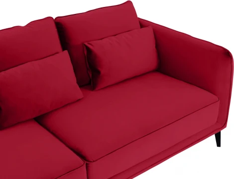 Диван Amsterdam трехместный ОГОГО (арт.583333), (Ткань/Красный)
