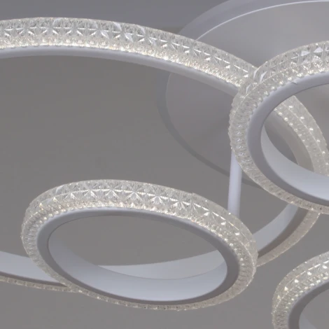 Потолочная люстра на штанге светодиодная с пультом и ночным режимом и RGB Reluce 06334-0.3-05 WH (RGB, Умный дом)