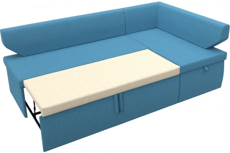 Диван кухонный угловой Омура правый угол (Голубой/Рогожка) Лига Диванов арт.125899