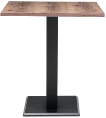 Стол на тумбе Woodville Мичиган Лофт 110х70 25 мм дуб делано темный / черный матовый 515299