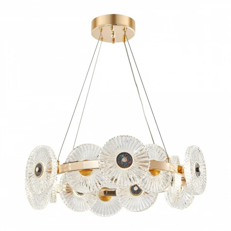 Подвесной светильник Arte Milano 3653.D600.H800.LED G (220V, на тросе, цветы)