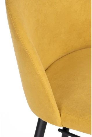 Барный стул Woodville Сондре черный / горчичный 504193