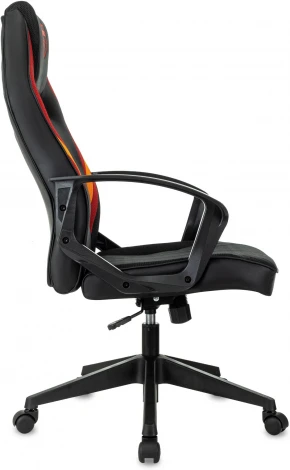 Кресло игровое Zombie 500 черный/красный ткань/эко.кожа крестов. пластик